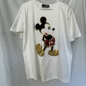 VTG Disney Originals Mickey Mouse T-Shirt Women’s OSFA Jeweled Sequins NEW